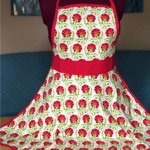 Handmade Apron red floral